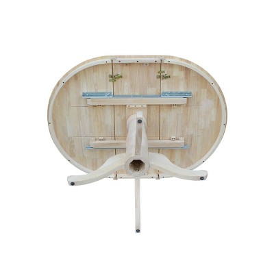 Cottage Charm Reclaimed Wood 50" Round Extendable Dining Table