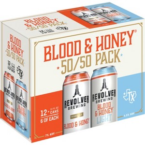 Revolver Blood & Honey 50/50 Variety Beer - 12pk/12 fl oz Cans - 1 of 4