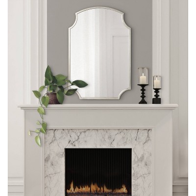 Carlow Antique Silver Scalloped Vanity Wall Mirror