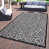 World Rug Gallery Transitional Floral Circles Textured Flat Weave Indoor/Outdoor Area Rug - 2 of 4
