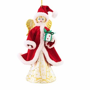 De Carlini Italian Ornaments 6.25 In Angelina Claus Christmas Tree Ornament , Christmas Decor Angel Santa Mgd (1PC) - 1 of 4