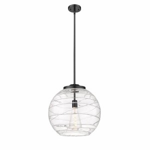 Athens Deco Swirl - 1 Light Pendant In Industrial Style-17.13 Inches Tall and 15.75 Inches Wide - 1 of 1