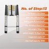 MAYEERTY Telescoping Ladder 12.5FT Aluminum Alloy Folding Extension Ladder Portable 300 lbs Heavy Duty Multi Purpose Indoor Outdoor Work - 4 of 4