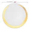 Smarty Had A Party 7.5" White w/ Gold Moonlight Plastic Salad Plates - 120 pcs - 3 of 4