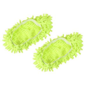 Unique Bargains Washable Cleaning Shoes Cover Multifunction Chenille Duster Mop 2 Pcs - 1 of 4