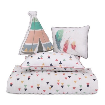 Boho 4 Piece Toddler Bedding Set