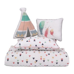 Boho 4 Piece Toddler Bedding Set - 1 of 3
