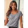 Women's Striped Short Sleeve Top - LASCANA - 3 of 4