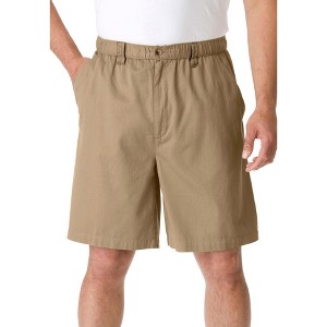 KingSize Men's Big & Tall Knockarounds 8" Full Elastic Plain Front Shorts - 1 of 4