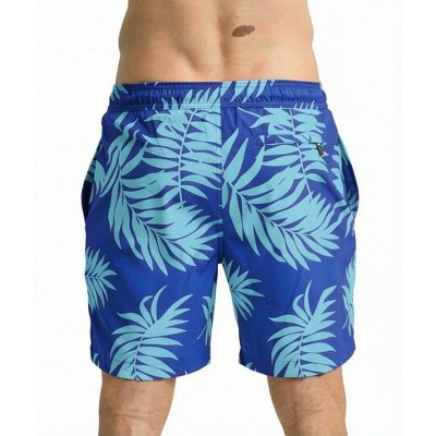 Мужские брюки Boards Men's 5.5" Compression Liner Blue Flowy Leaves Bathing Suit | Large — фото 4