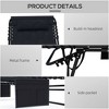PAGED Foldable Outdoor Chaise Lounge Chair Rocking Sun Lounger Chair Steel Frame for Camping, Beach, Picnics, Deck - 3 of 4