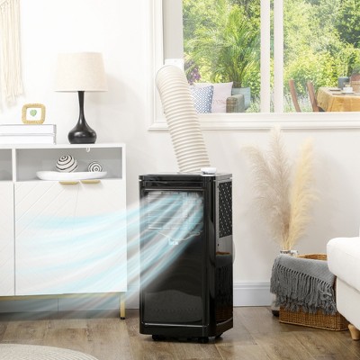 Compact Black 8000 BTU Portable Air Conditioner with Remote