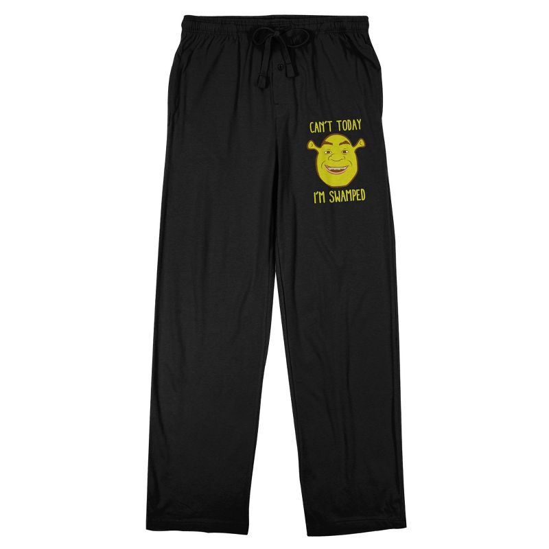 Shrek Swamped Men's Black Sleep Pajama Pants, 1 of 4
