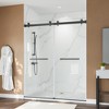 Cesicia 60x75 inches Matte Black Double Sliding Shower Door - 4 of 4