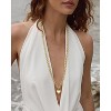 16K Gold Chunky Necklace for Women, 36" Non-Tarnish Layered Puffy Heart Pendant, Bold Statement Jewelry, Trendy Long Chain Gift - 2 of 4