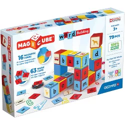 Geomag Magicube Word Building Set, Recycled, 79 Pieces