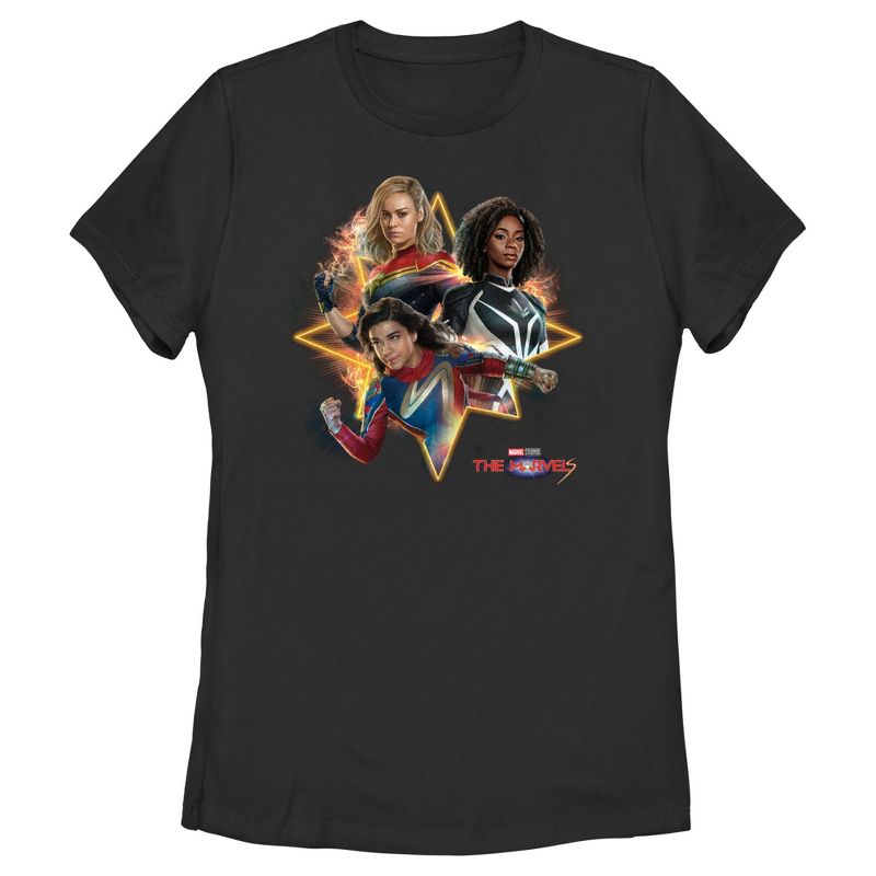 Women's The Marvels Action Poses T-Shirt, 1 of 5