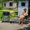 EVER ADVANCED Rocking Camping Chair, Outdoor Folding Rocker with Cup Holder, Steel, Supports 300 lbs - 2 of 4