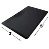 Saloniture 3 ft. x 5 ft. Salon & Barber Shop Chair Anti-Fatigue Floor Mat - Black Rectangle 1/2" Thick - 2 Pack - 3 of 3