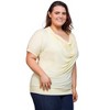 Plus Cowl Neck Short Sleeve Top - 24seven Comfort Apparel™ - 2 of 4