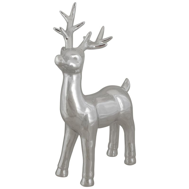 Northlight 14" Metallic Silver Standing Reindeer Christmas Tabletop Decor, 2 of 4