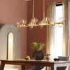 Rennnsan Orlessa 57"W 8-Light Bubble Linear Glass Modern Dimmable Kitchen Island Pendant in Gold - 2 of 4