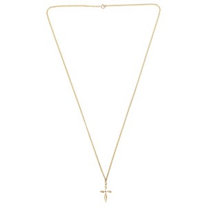 Dicksons Petal Cross Gold Plated 16 Inch Pendant Necklace - 1 of 2