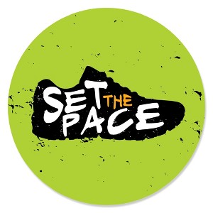 Big Dot of Happiness Set the Pace - Running - Track, Cross Country or Marathon Party Circle Sticker Labels - 24 Count - 1 of 4