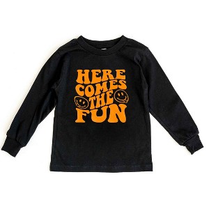 The Juniper Shop Here Comes The Fun Puff Print Toddler Long Sleeve Tee - 1 of 3