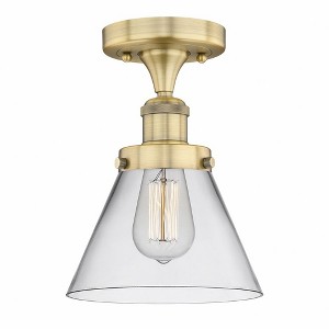 Cone - 1 Light Semi-Flush Mount In Industrial Style-9.75 Inches Tall and 7.75 Inches Wide - 1 of 1