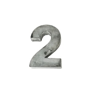 Slickblue Zinc House Numbers, Individual 0-9, Wall Numbers, Modern, Silver, 2.5"x2" Each - 1 of 3