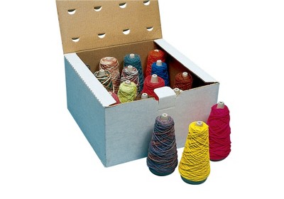 Pacon Economy Novelty Yarn With Dispenser Box, Assorted Color, 4