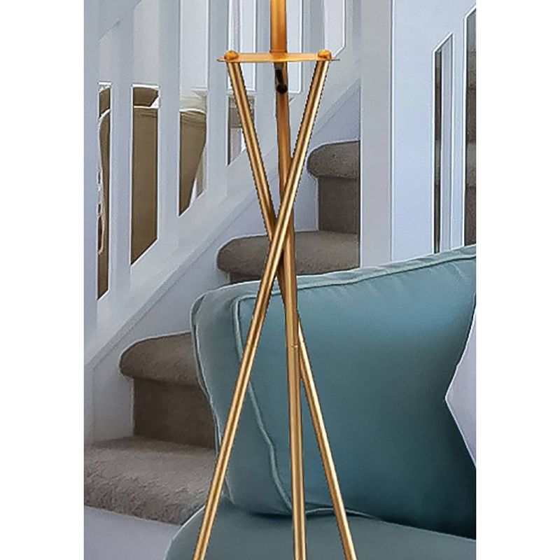 64.5&#34; Traditional Metal Floor Lamp with Tripod Base Gold - Ore International, 4 of 8