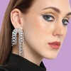SOHI Women's White Bling Drop Earrings - 3 of 3