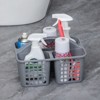 Aoibox Portable Shower Caddy Basket with Compartments, Cleaning Supplies Organizer with Handle, Plastic Storage Bin for Bathroom, Room, Kitchen,Garden - 3 of 4