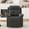 GlasFlength Accent Recliner Chairs, Wide Recliner, Adjustable Single Recliner Chair, for Living Room, Bedroom, Apartment, Gray, 32.2"*34.2"*39.3" - 2 of 4
