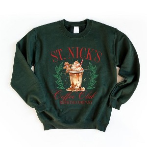 Simply Sage Market Women's Graphic Sweatshirt St. Nick's Coffee Club - 1 of 4