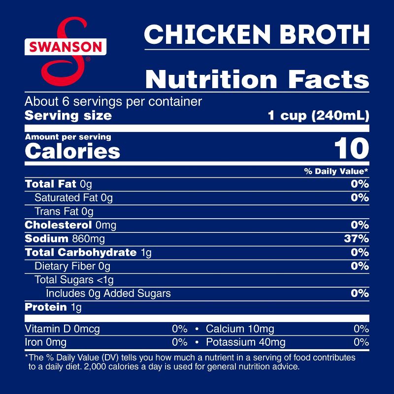 Swanson 100% Natural Gluten Free Chicken Broth - 48oz, 3 of 14