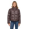 Women's Faux Leather Puffer Jacket, Puffy Coat - S.E.B. By SEBBY - 4 of 4