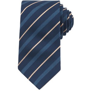 INSPIRE CHIC Men's Stripe Self-Tied Skinny Silk Slim Necktie for Graduation Wedding Party Uniforms 1Pc - 1 of 4