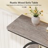 Lirago, 4-Tier Entryway Table with Circular Metal Frame, Made of Engineered Wood & Metal,11.81"D x 41.34"W x 31.5"H,Rustic Gray - 4 of 4