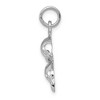 Black Bow Jewelry 14k White Gold Mother and Baby Dolphin Charm - 2 of 4