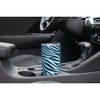 Elanze Designs 20 oz Stainless Steel On the Go Insulated Travel Tumbler With Push Top Lid, Navy Blue Zebra Print Sky Blue - 3 of 4