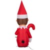 Gemmy Christmas Airblown Inflatable Elf on the Shelf Hugging Candy Cane EOTS, 3.5 ft Tall, Multi - 3 of 3