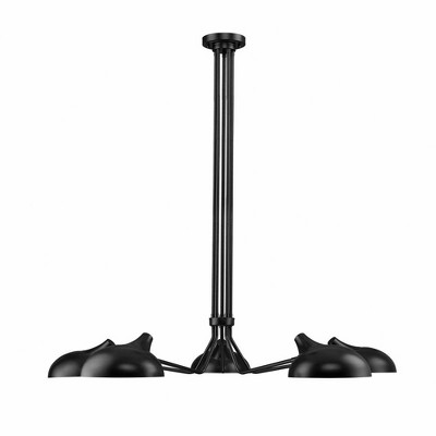 Bellamy 52" Matte Black Steel 5-Light Chandelier