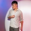 Campus Sutra Men Men's Greige Geometric-Texture Shirt - 3 of 4