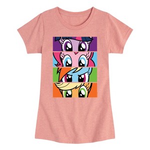 Girls' - My Little Pony - Stacked Character Faces Fitted Short Sleeve Graphic T-Shirt - 1 of 4