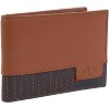 Jack Abrahams - Jack Abrahams Goat Nappa Leather Two Tone Bi-Fold Wallet Cognac/Navy - 2 of 4