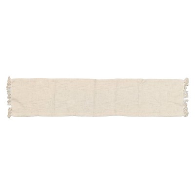 90" x 20" Cotton Textured Table Runner Khaki - Threshold™
