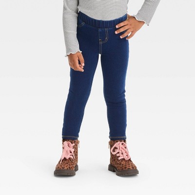 Image of Toddler Girls' Pull-On Jeggings - Cat & Jack™ Dark Blue 4T
